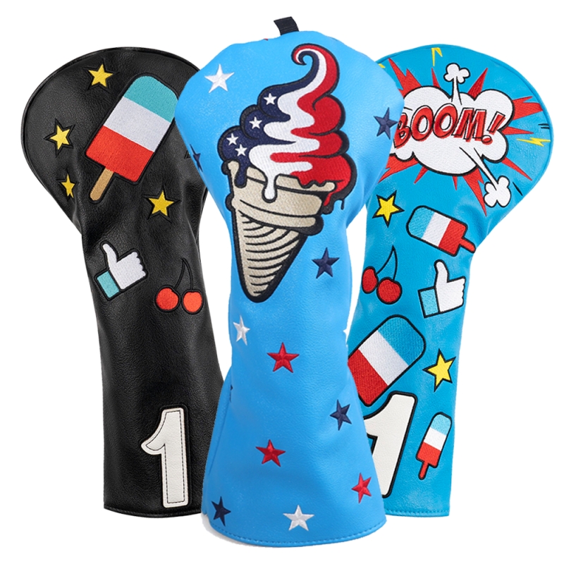 Custom Logo Golf Wood Headcovers Set