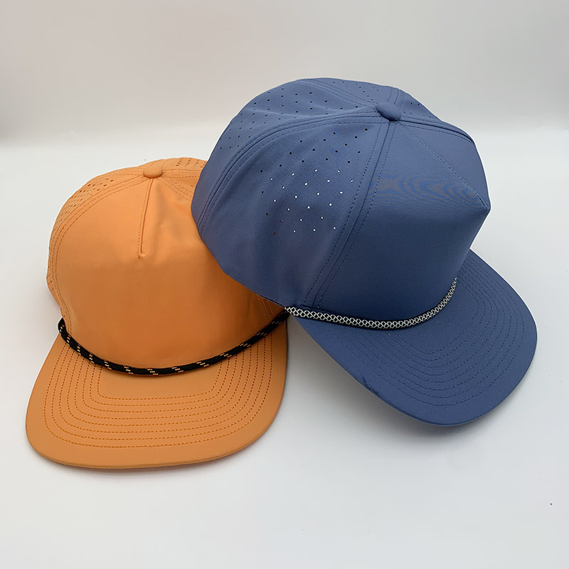 Custom Logo Golf Rope Hats 5 Panel Waterproof Golf Hats Quick Dry