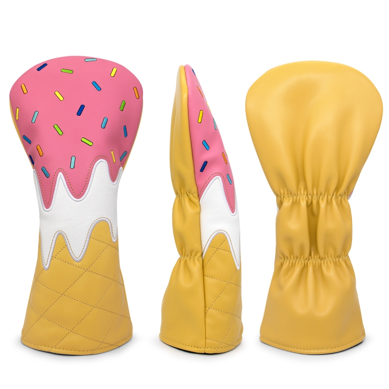 Custom Design Ice Cream Golf Wood Headcovers Set